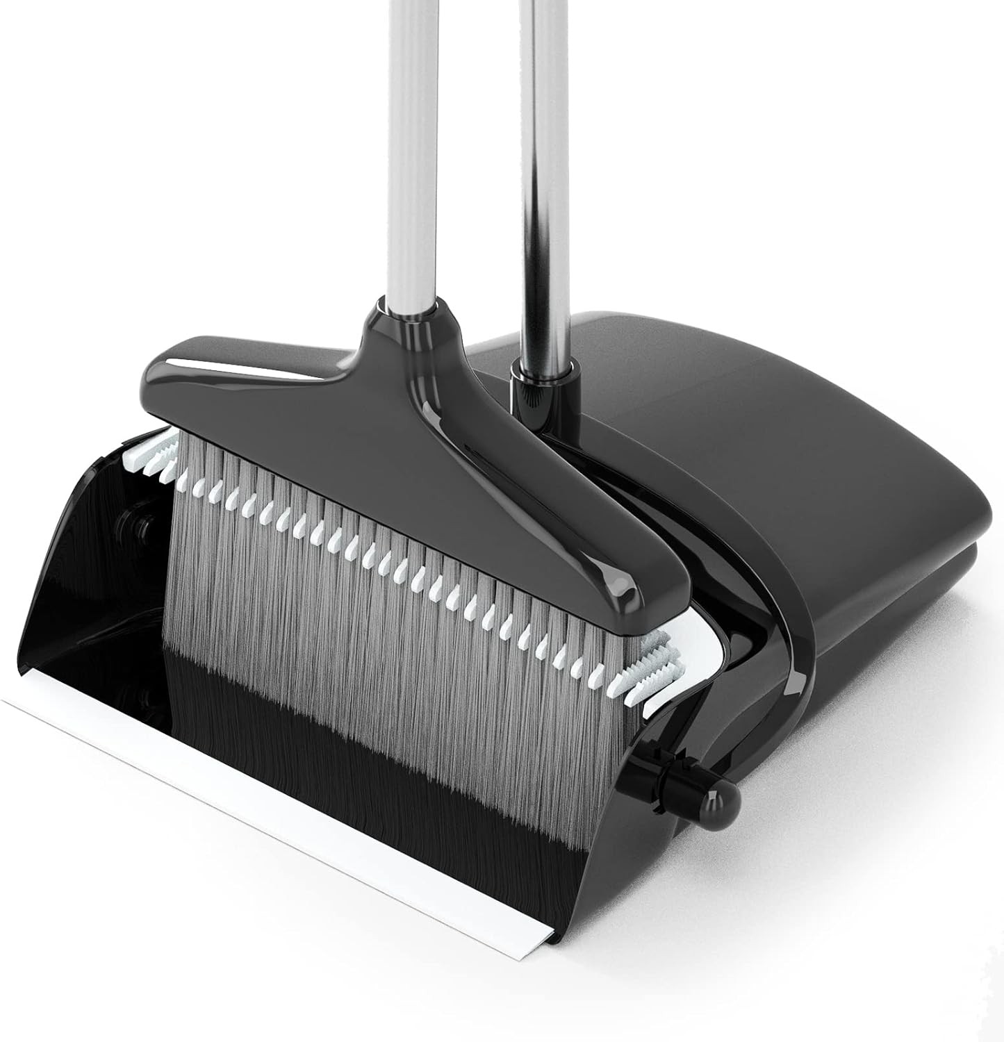 Broom with Dustpan Combo Set 54” Long Handle Household Dust Pan for Home Office gallery