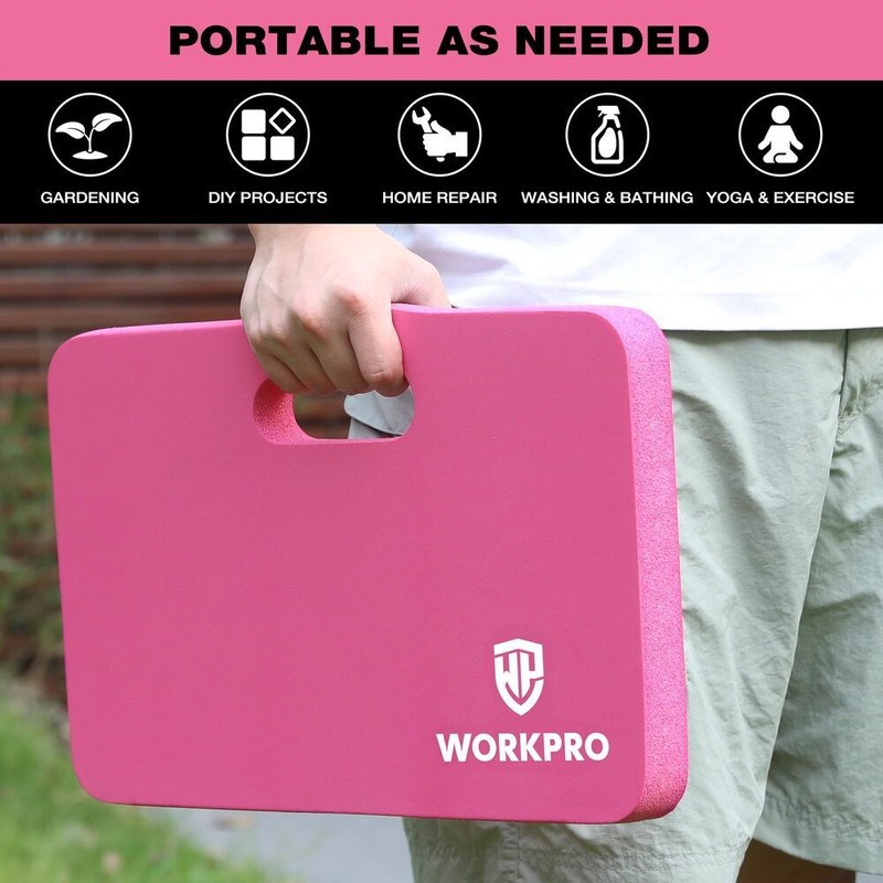 WORKPRO Extra Thick Kneeling Pad 2PC Soft Foam Cushioning Large Foam Kneeler Mat gallery