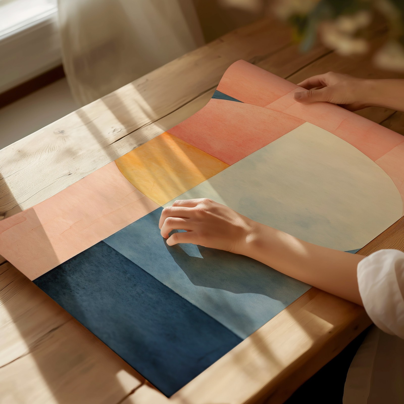 Abstract geometric wall art, modern minimalist decoration. From gallery