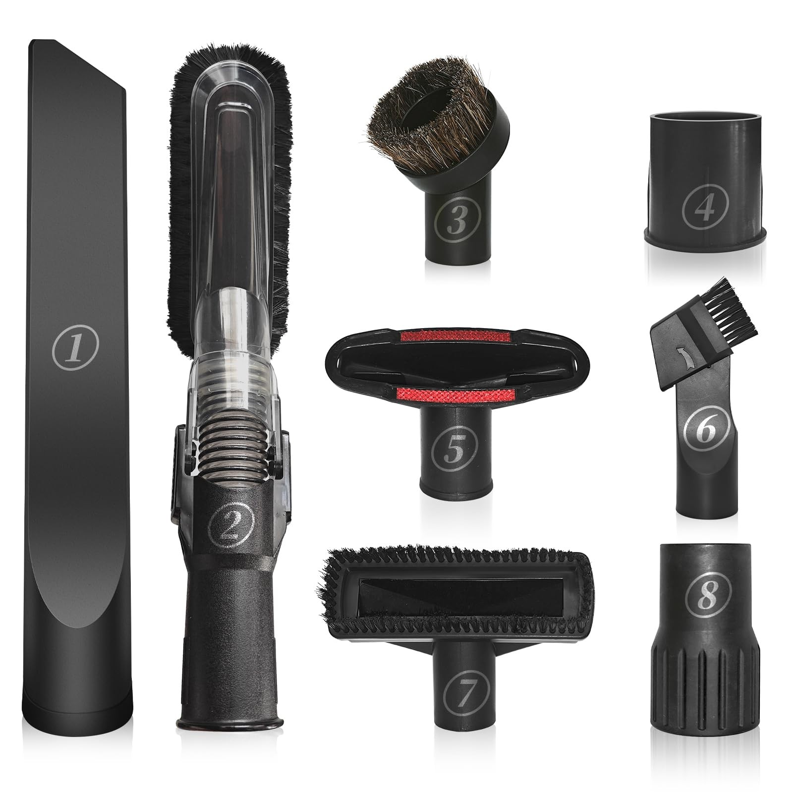 Universal Vacuum Attachments & Brushes, 8Piece Small Portable Shop Vac Access... gallery