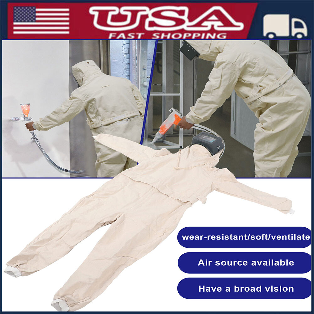 Full Protective Overalls Dustproof Breathable Sand Blasting Suit With Transp Hot
