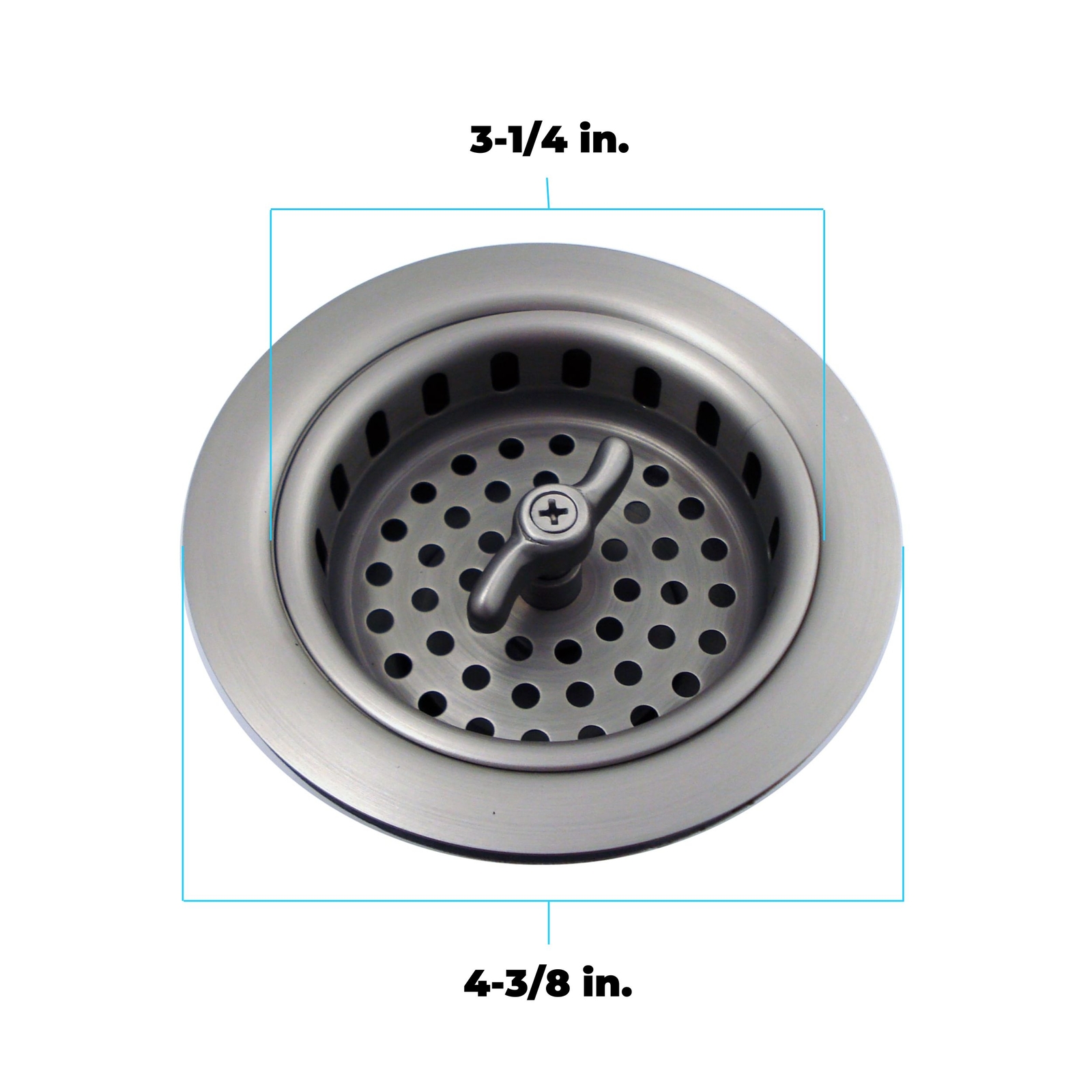 Kitchen Sink Twist Lock Basket Strainer & Flange Drain Assembly, Brushed Nickel gallery
