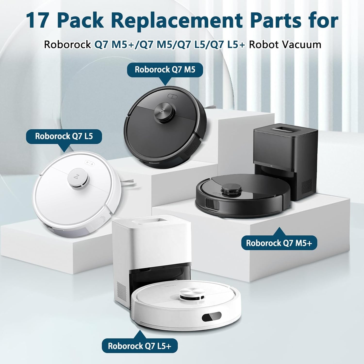 Q7 M5 Replacement Parts for Roborock Q7 M5 Q7 L5 Q7 L5 Vacuum Cleaner 17Pcs gallery