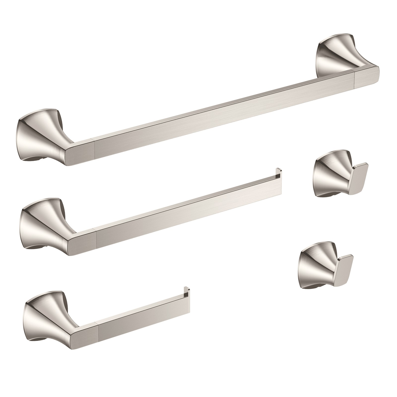 5 Pcs Towel Bar Set Bathroom Hardware Set Brushed Nickel Bath Accessories gallery