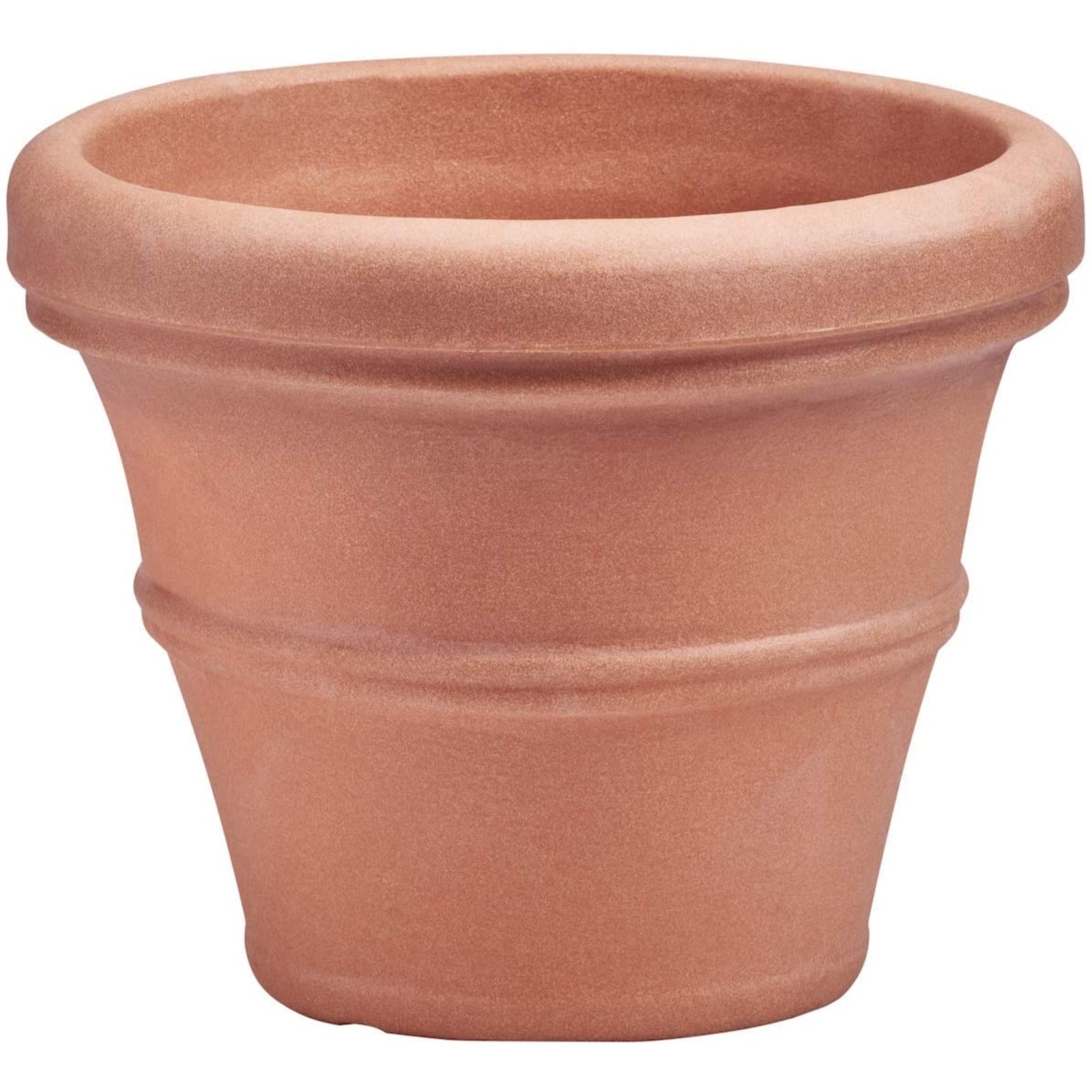 Crescent Garden Brunello Classic Rolled-Rim Planter, Weather Terracotta 20" gallery