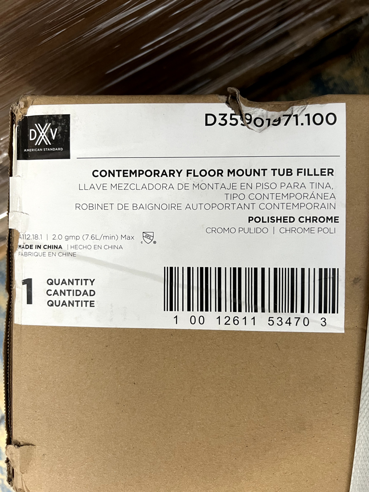 DVX CONTEMPORARY FLOOR MOUNT BATHTUB FAUCET New Model: D35901971.100 gallery