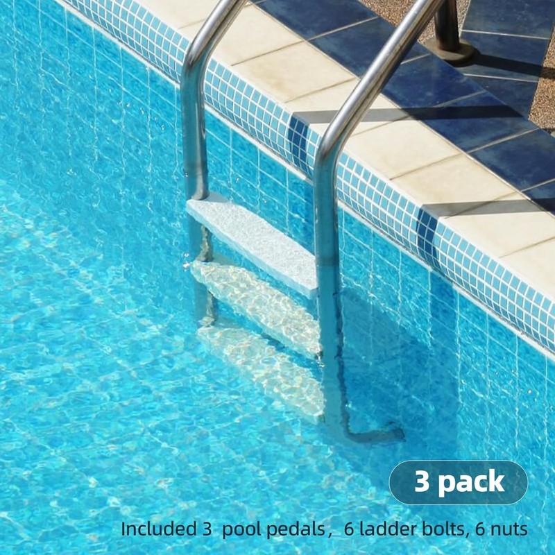 3-Pack Universal Pool Ladder Replacement Steps for Inground & Above Ground Pools gallery