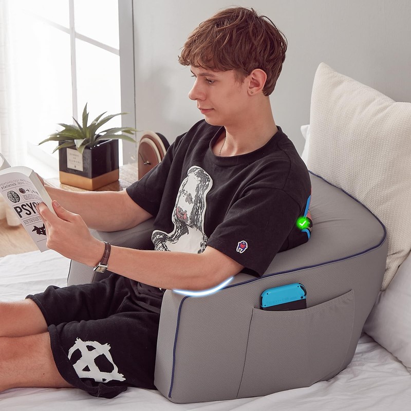 Reading Pillow with Armrests – Extra Large Memory Foam Gaming Pillow for Adul... gallery