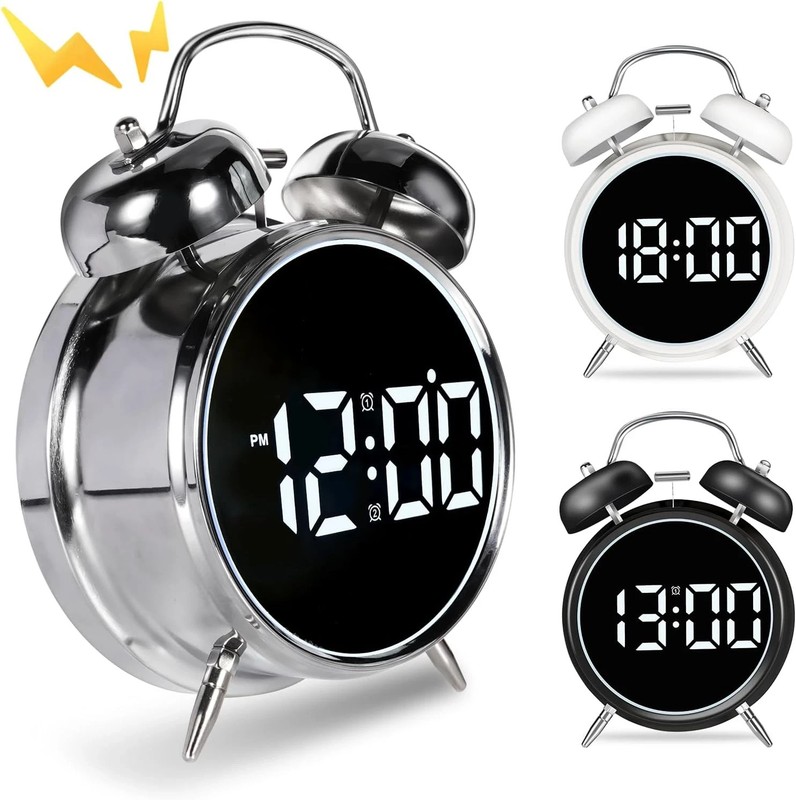 Extra Loud Alarm Clock for Heavy Sleepers Adults, Teens,Kids,Cute Retro Metal,Ol gallery