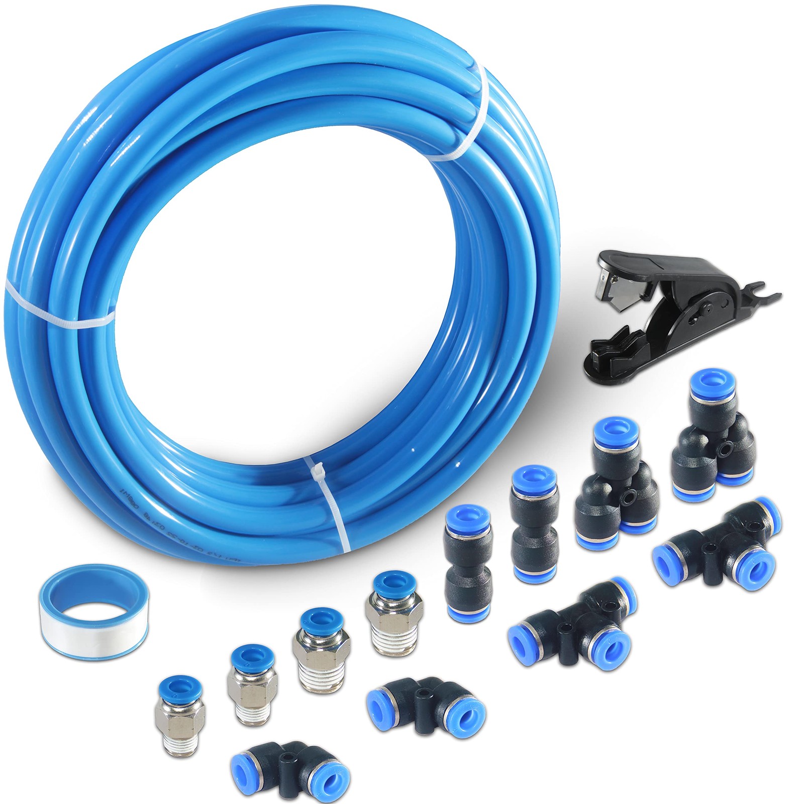 MSAEIQUN Pneumatic Tubing Blue Polyurethane PU Air Hose Pipe 6mm x 10M, gallery