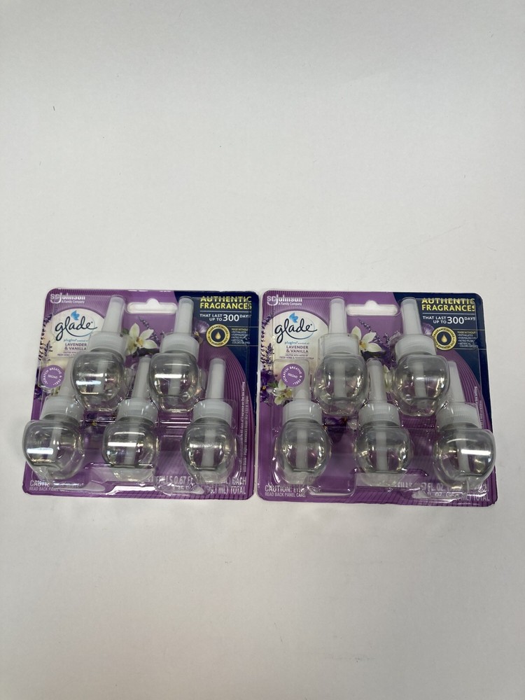 ScJohnson Glade Plugins Scented Oil Refills 5 Pack Lavender & Vanilla=total of 2