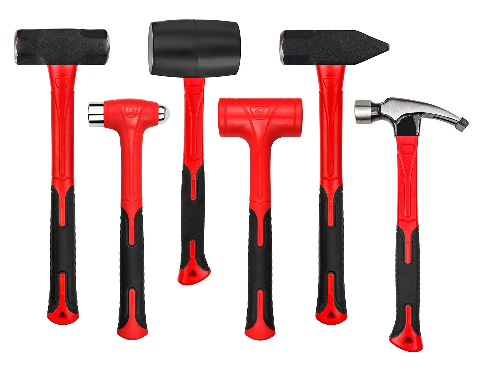 6-Piece Hammer Set, Fiberglass Handle & Mallet Set, Metal Working | Garage Ho... gallery