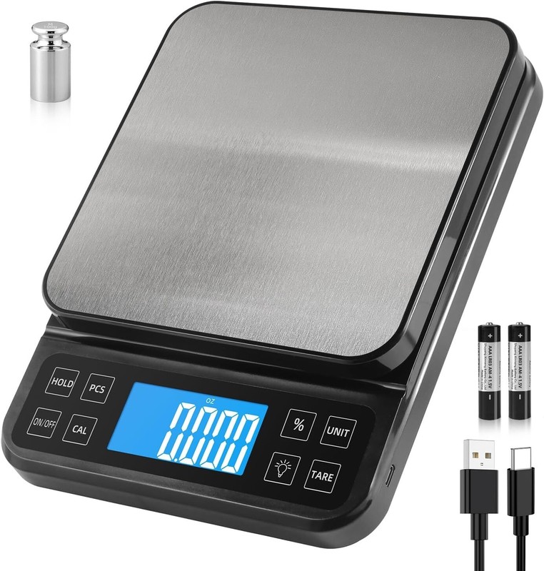 Large 0.1g Accuracy Kitchen Scale - Backlit LCD & Percentage Function for Bakers gallery