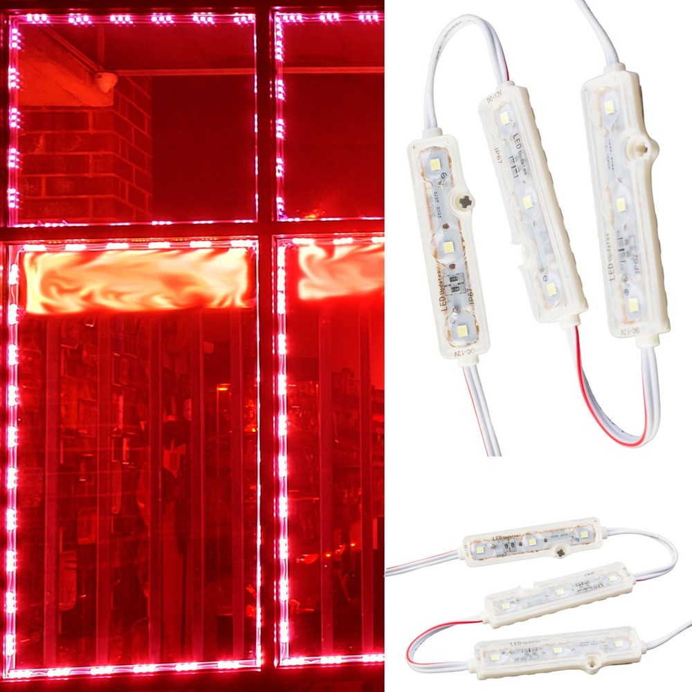 23ft Red Brightest Storefront window LED light Z2835 + UL LED driver power