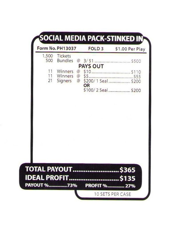Pull Tab Ticket -Jars - Game - Holder - 5 PACK - Jars Media - 500 ct ea gallery