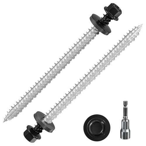 # 3/6 * 3" 42PCSlbs Hexagonal Metal Sheet roof Screws,#0 * 3 3/16*3 1 Black gallery