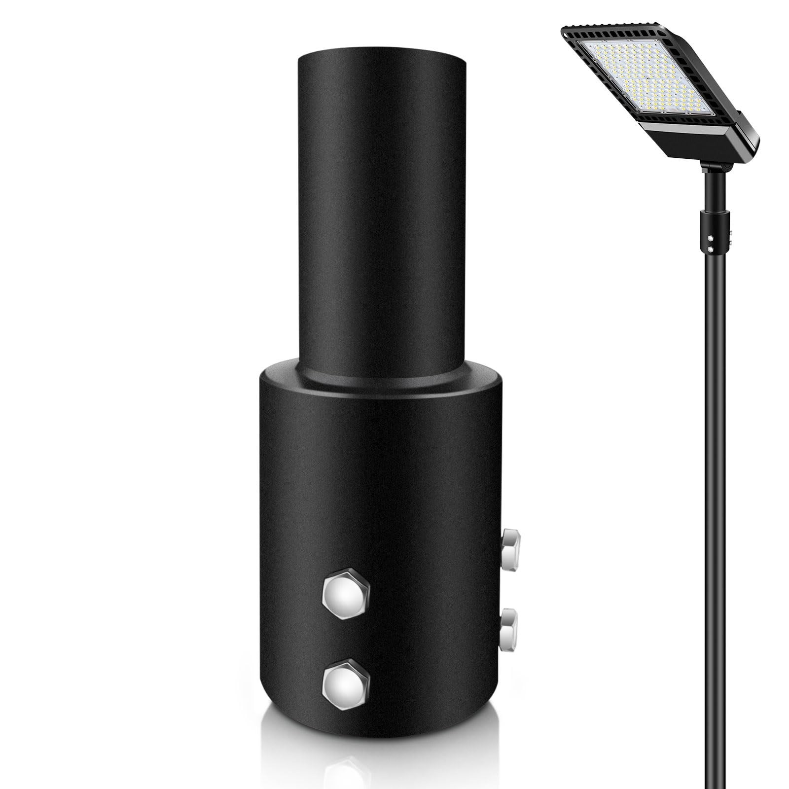 Koiyingnote 3 Inch Round Pole Tenon Adapter for Light Pole, 2 3/6 in Round Te... gallery