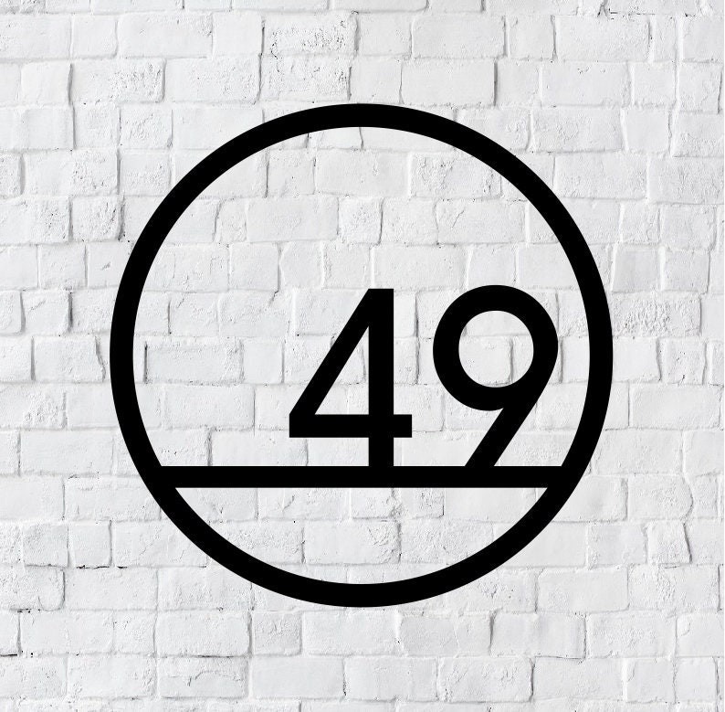 Modern LED House Number Sign Personalized Round Address Plaque gallery