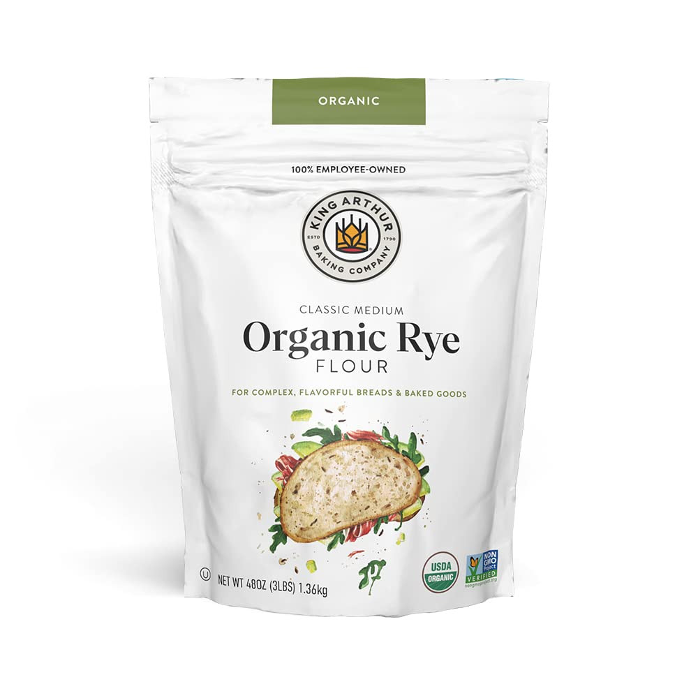 King Arthur Organic Medium Rye Flour 3lb – Non-GMO, Bold Flavor for Baking gallery