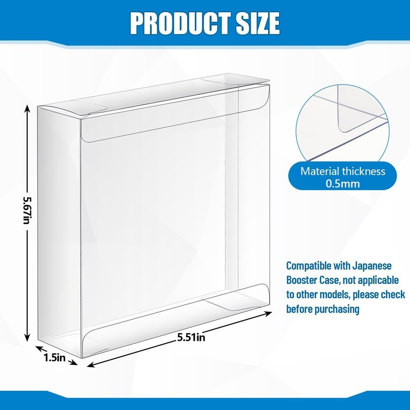 5 Pcs Booster Protective Box Compatible with PVC Japanese Booster Case 0.5 mm... gallery