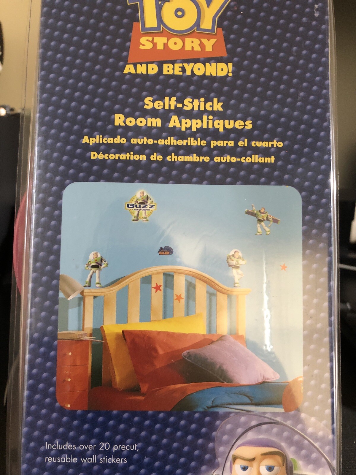 2 DISNEY TOY STORY Buzz Lightyear Room Appliques Wall Decor SELF-Stick Sticker gallery