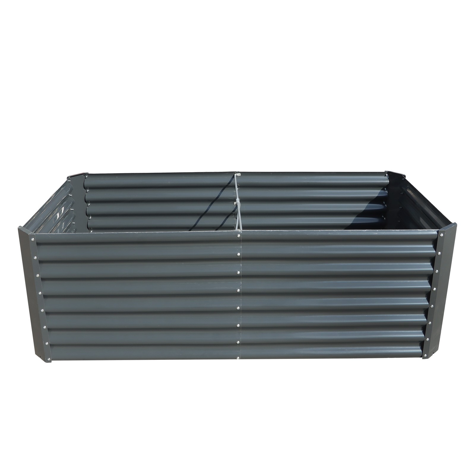6x3x2ft/8x2x2ft Galvanized Raised Garden Bed Outdoor Planter Garden Boxes Metal gallery