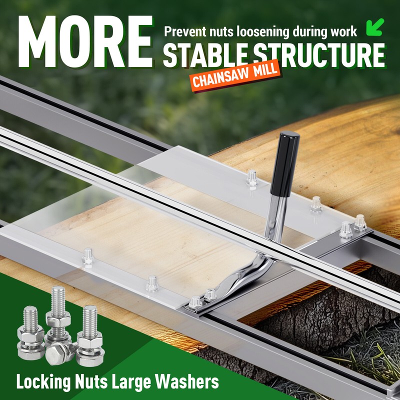 Portable Chainsaw mill 48" Inch Planking Milling Bar Size 14" to 48" gallery