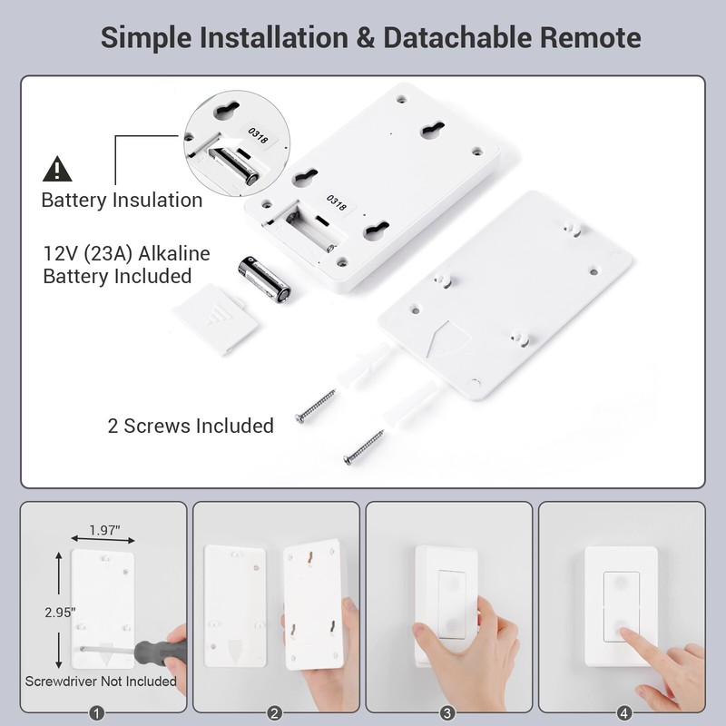 DEWENWILS Wireless Light Switch and Receiver Kit Remote Control Wall Switch gallery