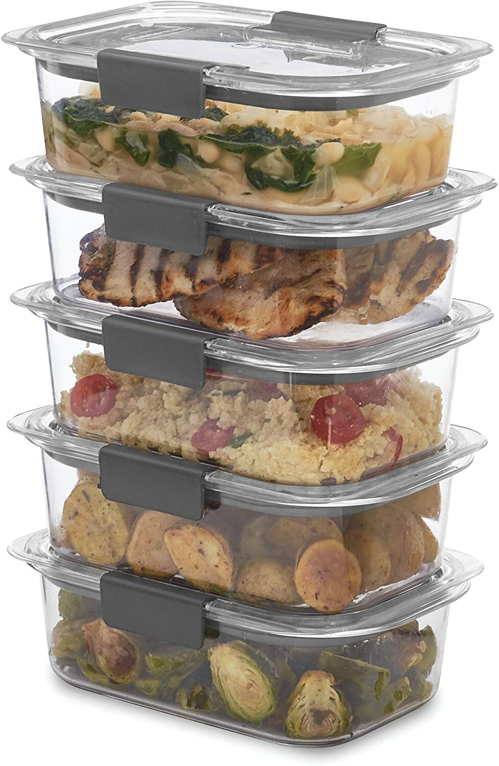 Food Storage Container BPA free Plastic kitchen cookware set leak proof 5 pack gallery