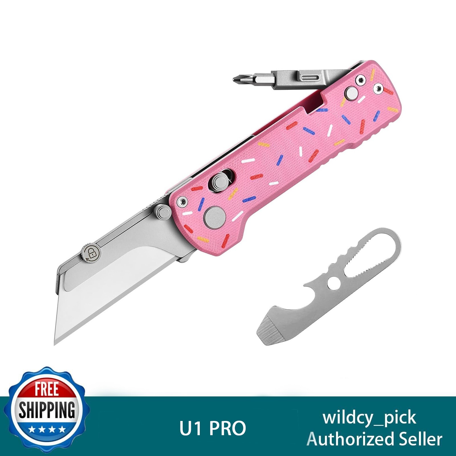 OKNIFE U1 Pro Multitool Folding Utility Knife with Folding Screwdriver Rail Lock gallery