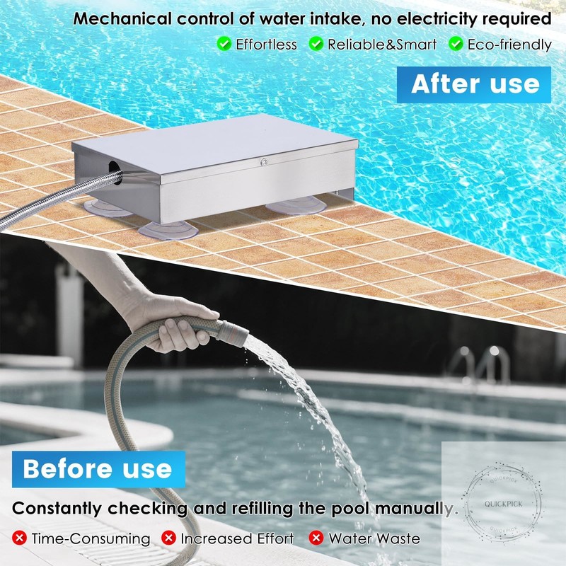 Automatic Pool Filler Water Leveler Auto Fill Pool Waterfall Water Level Control gallery