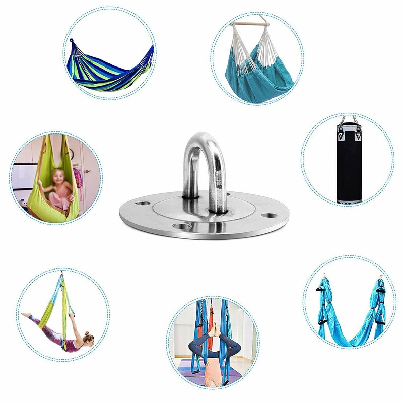 2 Ceiling Suspension Hook for All Swings Hand Rings and More 3.5" Diameter Stain gallery