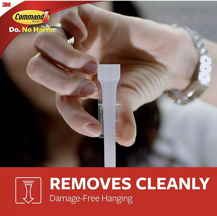 Command General Purpose Hooks Medium 3 lb Cap White 2 Hooks and 4 Strips/Pack gallery