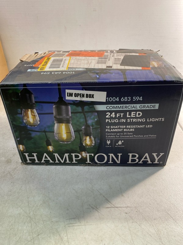 Hampton Bay 10366 12-Light 24 ft. String with S14 LED Bulbs, Indoor/Outdoor gallery