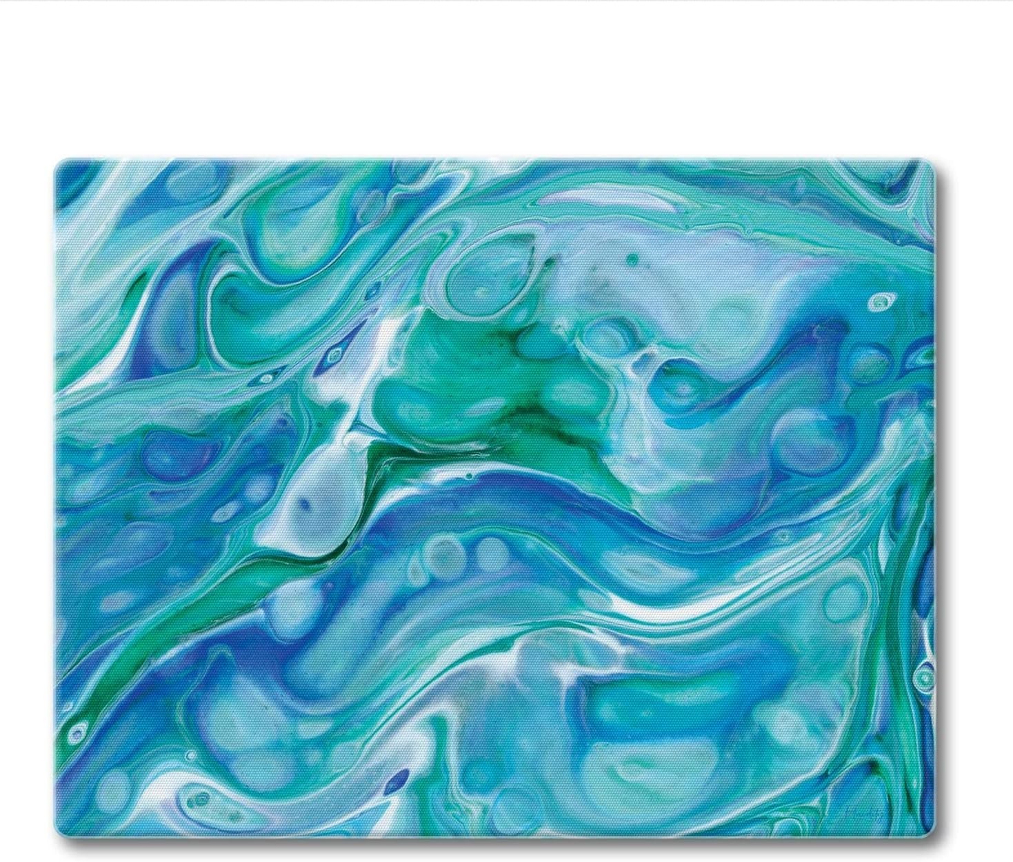 CounterArt Ocean Vibe 3mm Tempered Glass Cutting Board 10” x 8” gallery