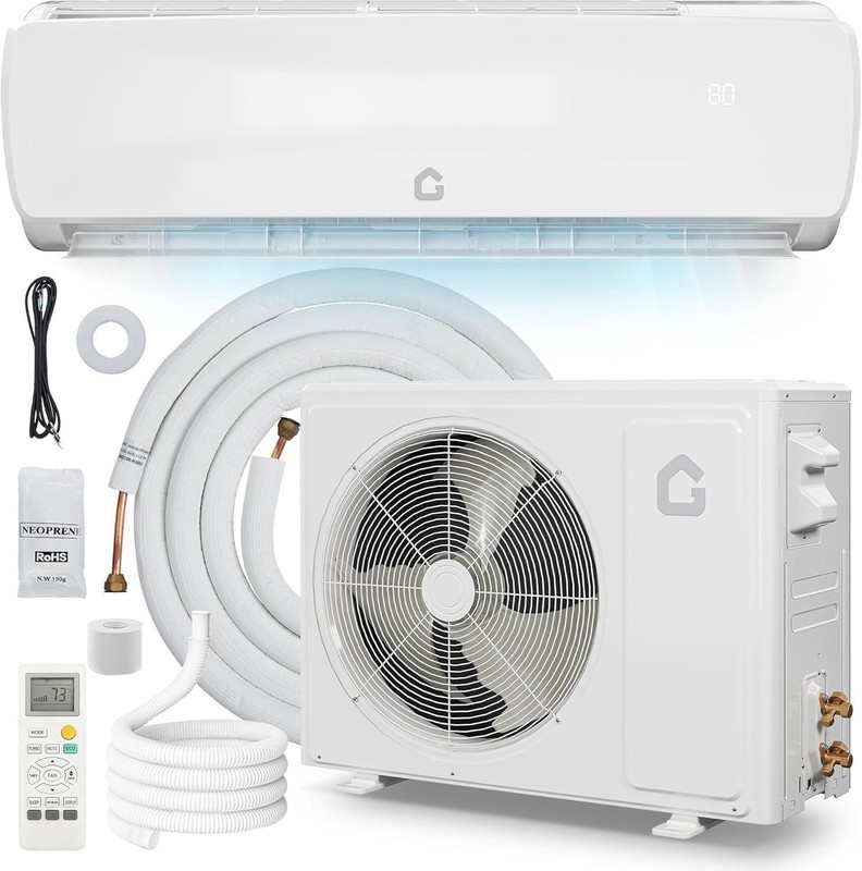 18,000 BTU Mini Split Air Conditioner 19 SEER2 High Efficiency Inverter AC Unit gallery