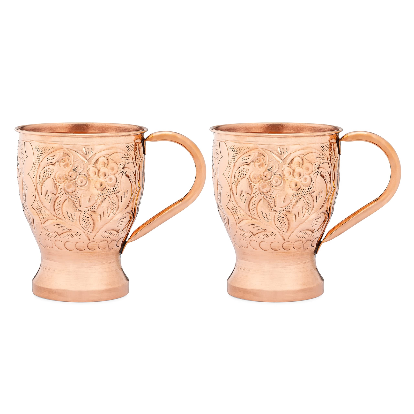 Embossed Solid Copper 16 oz. Moscow Mule Mugs, Set of 2 gallery