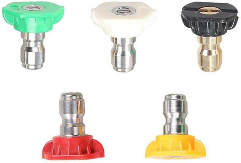 5-Pack High-Pressure Washer Nozzle Tips Set, 4500 PSI, Multi-Angle, Stainless... gallery