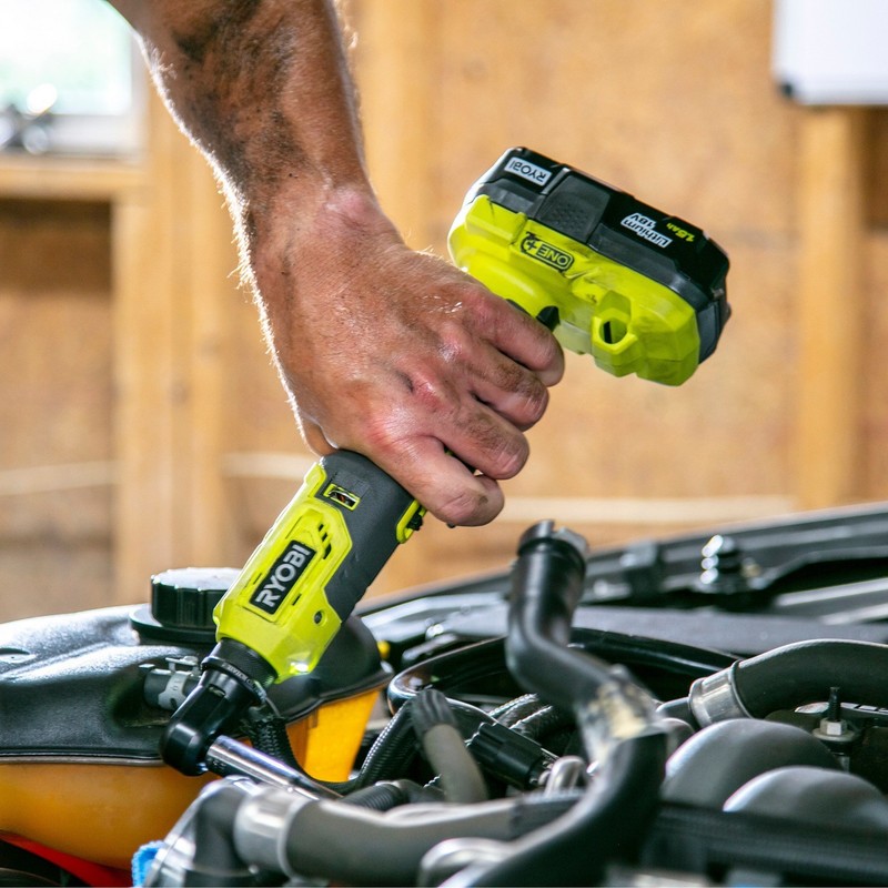 RYOBI | ONE+ | 18V 3/8” Ratchet Kit | 35ft-lb Torque | 2Ah & 4Ah Batteries gallery