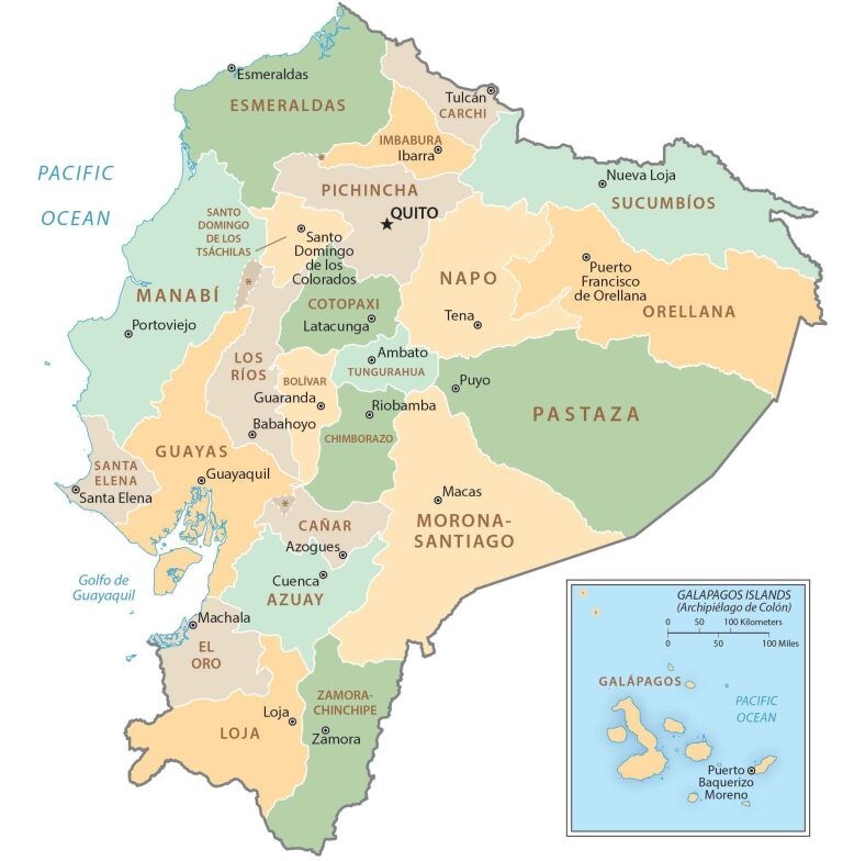 Ecuador Province Map GLOSSY POSTER PICTURE PHOTO PRINT BANNER 12459 gallery