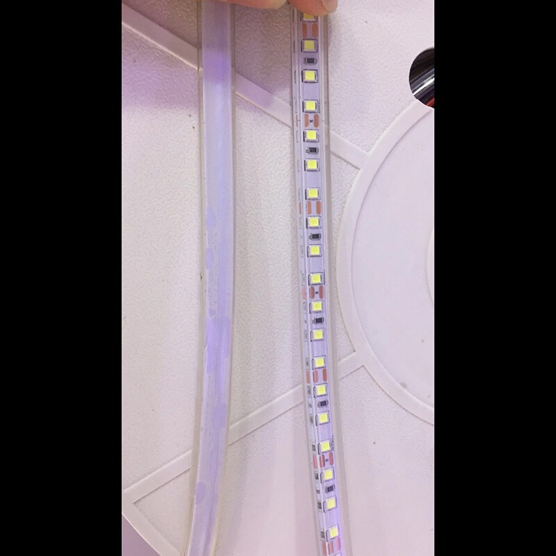 2835 LED IP67 Waterproof Underwater Flat Flexible Garage Rope LED Strip Light gallery