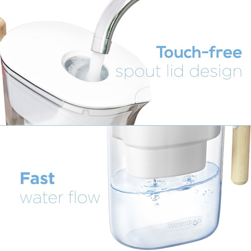 Waterdrop Chubby 10-Cup Water Filter Pitcher, NSF Certified,Long-Lasting 200 gal gallery