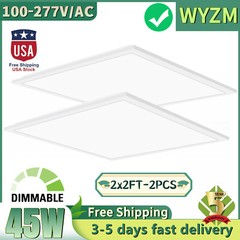 45W LED Panel Lights 2x2FT Drop Ceiling Lights,0-10V Dimmable,120-277V,5400Lumen