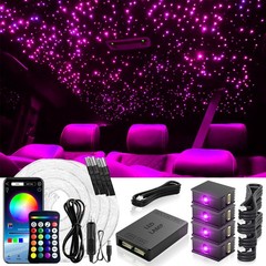 Starlight Headliner Kit Split 16W 800Pcs 0.02In 4.9Ft Car Theaters Lighting RGBW
