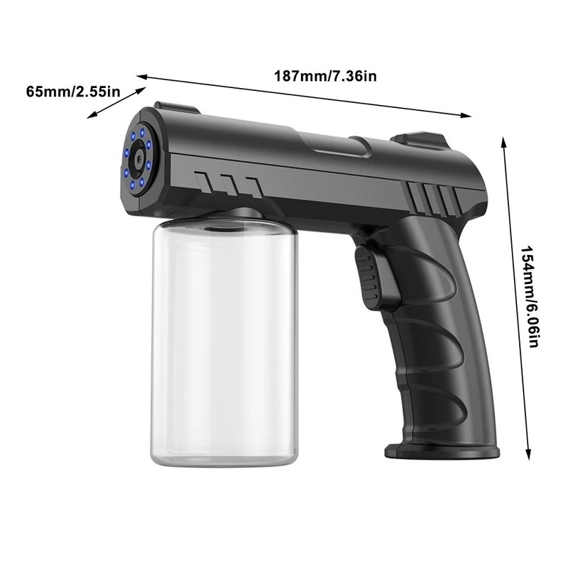 280ML Nano Blue Light Sprayer, Wireless Aftershave Steam USB Disinfection Gun gallery