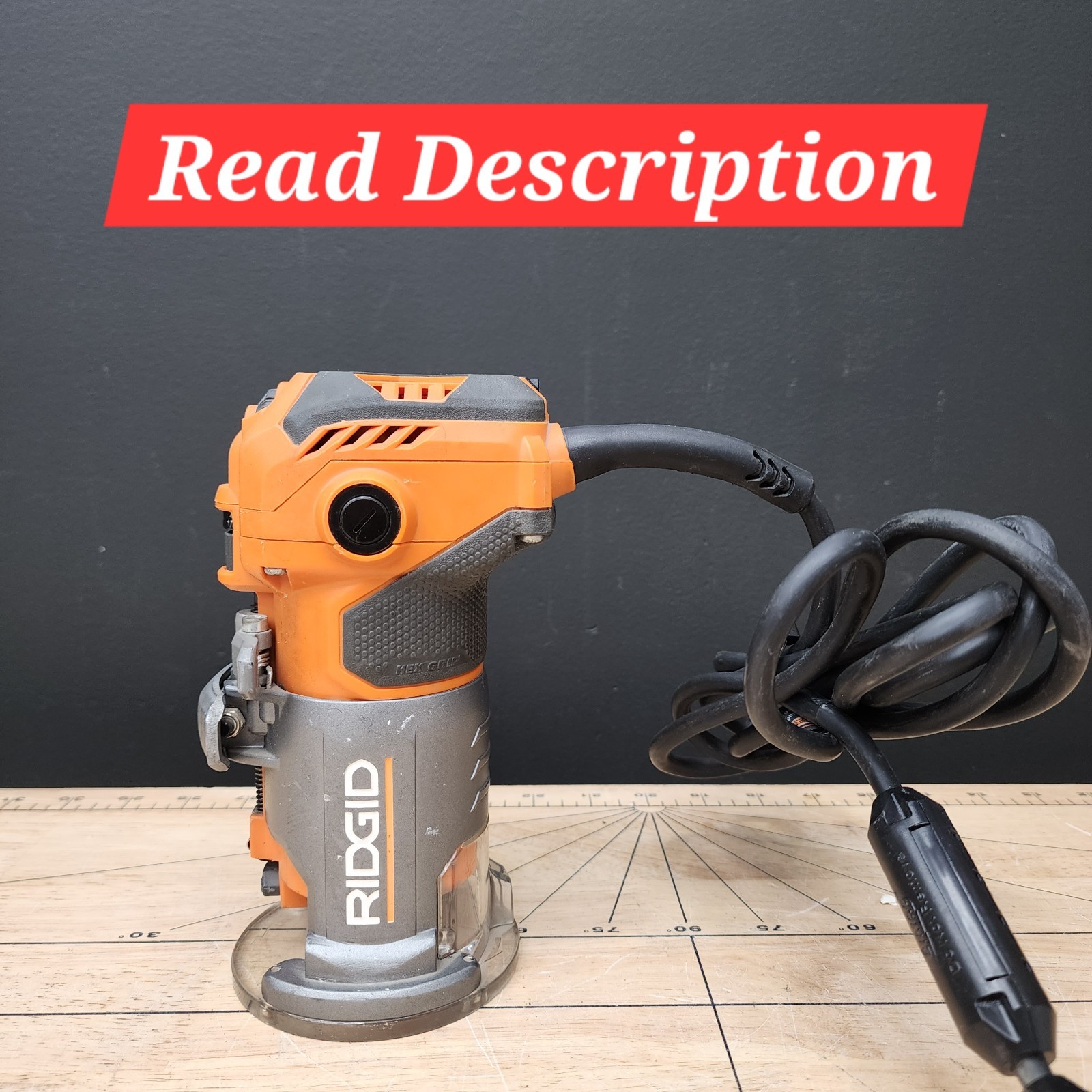 READ DESCRIPTION RIDGID 5.5 AMP Compact Fixed-Base Corded Router R24012 gallery