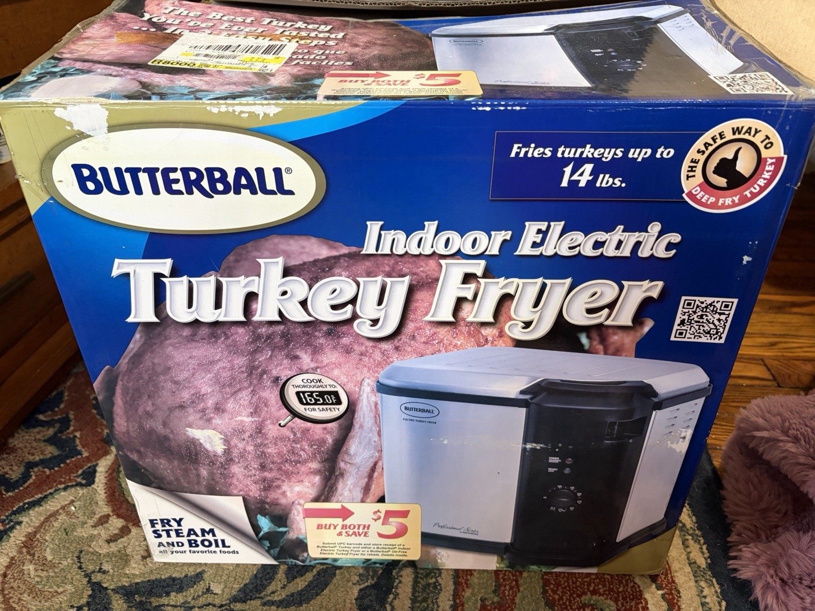 Masterbuilt Butterball Indoor Electric Turkey Fryer Open Box 14 lbs gallery
