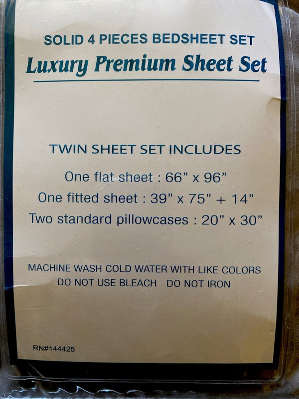 Lux Decor Collection Twin 4 Pc Bed Sheet Set - Microfiber 1800 Wrinkle Free gallery