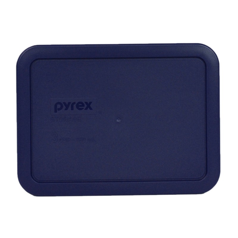Pyrex (2) 7212-PC, (2) 7211-PC, & (2) 7210-PC Dark Blue Rectangle Plastic Lids gallery