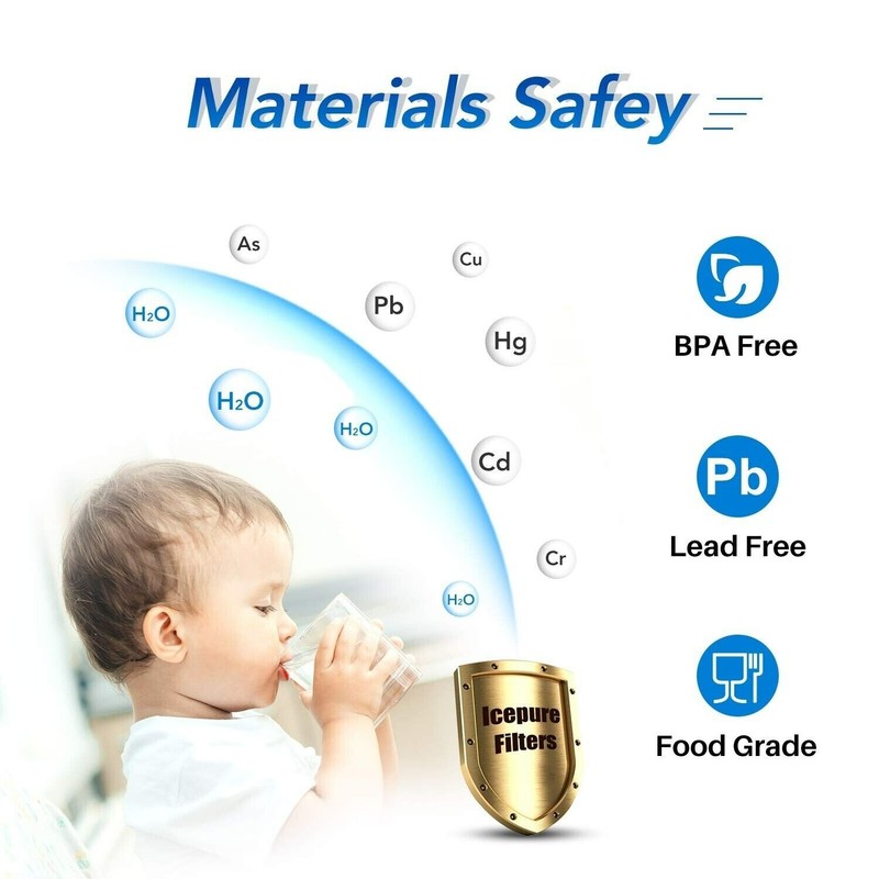 ICEPURE XWF (𝐍𝐎𝐓 𝐗𝐖𝐅𝐄) Water Filter Replacement for GE XWF, WR17X30702 gallery